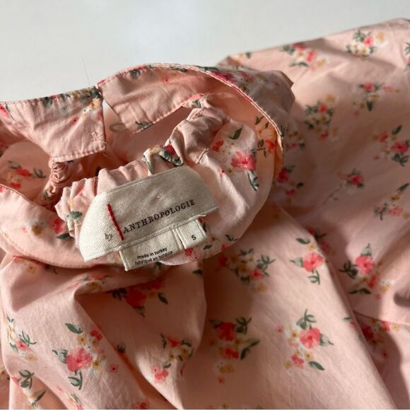 Anthropologie Cropped Bubble-Sleeve Blouse Small - Picture 10 of 16